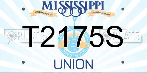T2175S Mississippi License Plate