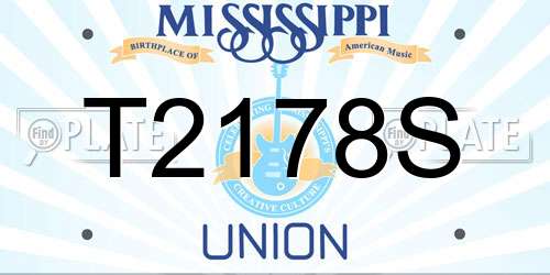 T2178S Mississippi License Plate