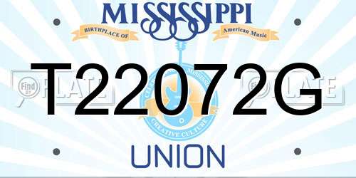 T22072G Mississippi License Plate