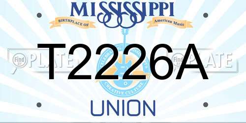 T2226A Mississippi License Plate