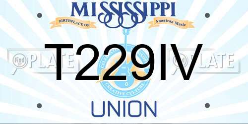 T229IV Mississippi License Plate