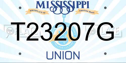 T23207G Mississippi License Plate