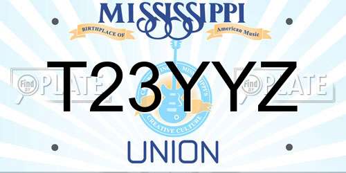 T23YYZ Mississippi License Plate