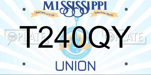 T240QY Mississippi License Plate