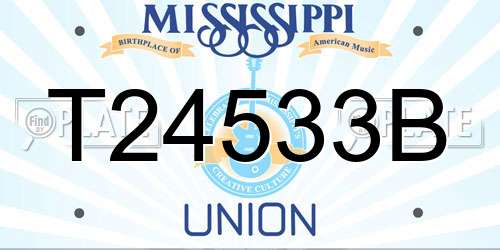 T24533B Mississippi License Plate