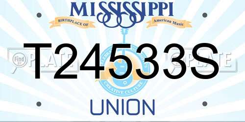 T24533S Mississippi License Plate