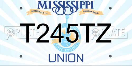 T245TZ Mississippi License Plate