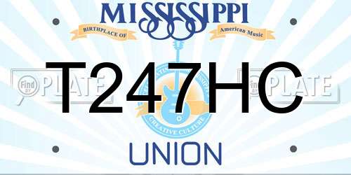 T247HC Mississippi License Plate
