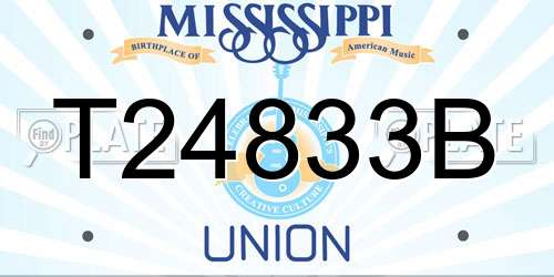 T24833B Mississippi License Plate