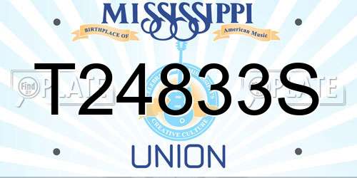 T24833S Mississippi License Plate