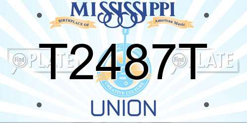 T2487T Mississippi License Plate