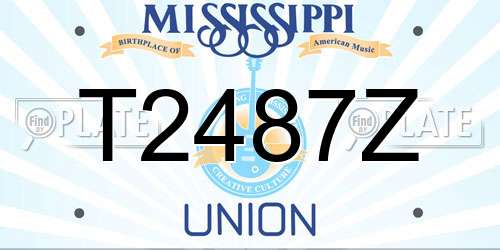T2487Z Mississippi License Plate