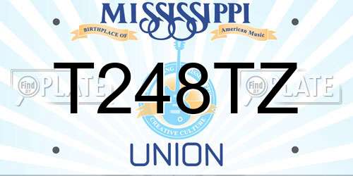 T248TZ Mississippi License Plate