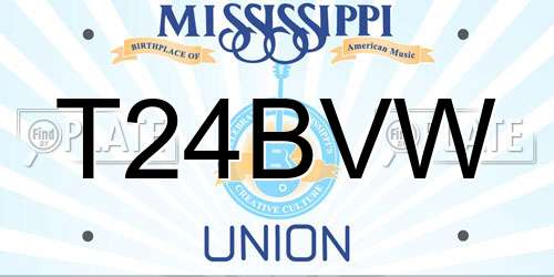 T24BVW Mississippi License Plate