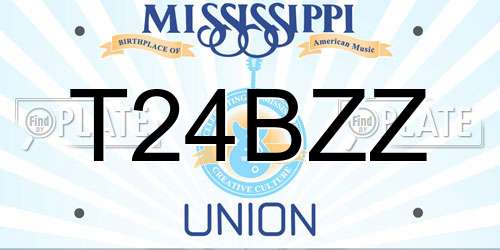 T24BZZ Mississippi License Plate