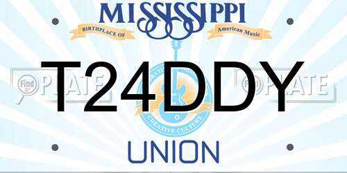 T24DDY Mississippi License Plate