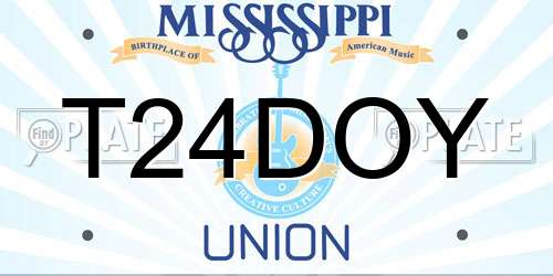 T24DOY Mississippi License Plate