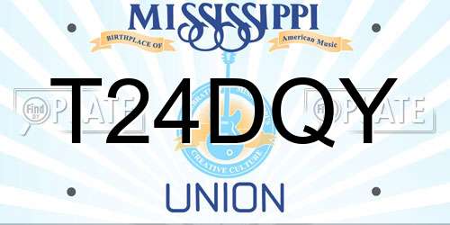 T24DQY Mississippi License Plate