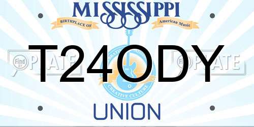 T24ODY Mississippi License Plate