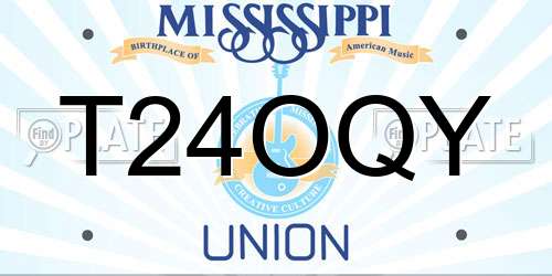 T24OQY Mississippi License Plate