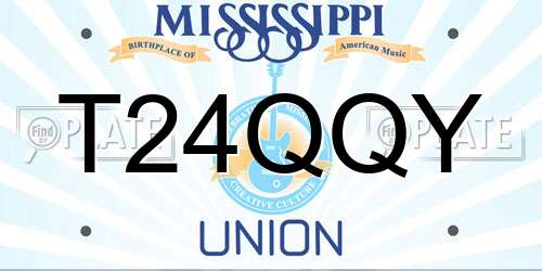 T24QQY Mississippi License Plate
