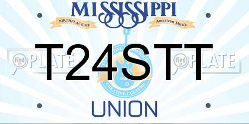 T24STT Mississippi License Plate