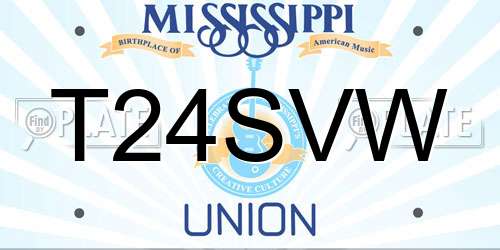 T24SVW Mississippi License Plate