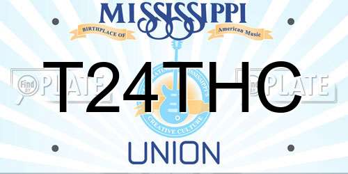 T24THC Mississippi License Plate