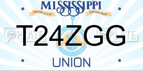 T24ZGG Mississippi License Plate