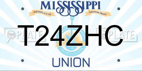 T24ZHC Mississippi License Plate