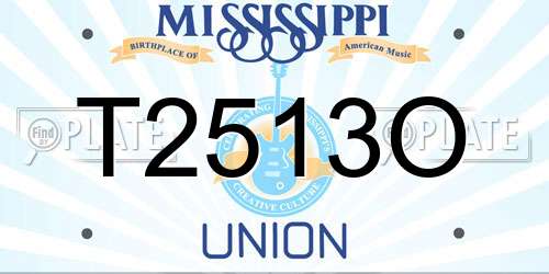 T2513O Mississippi License Plate