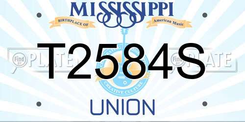 T2584S Mississippi License Plate