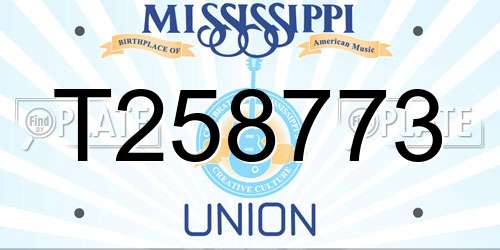 T258773 Mississippi License Plate