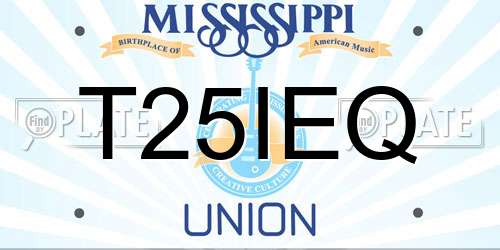 T25IEQ Mississippi License Plate