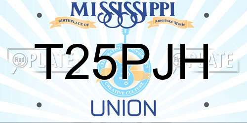 T25PJH Mississippi License Plate