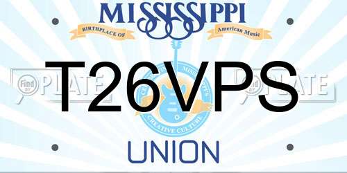 T26VPS Mississippi License Plate