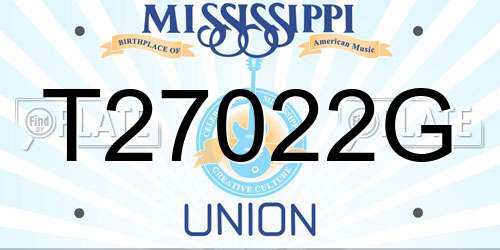 T27022G Mississippi License Plate