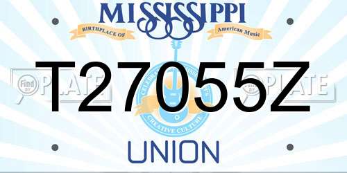 T27055Z Mississippi License Plate
