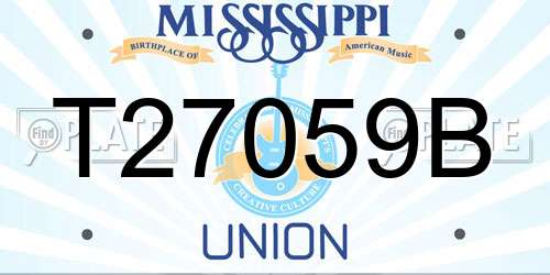 T27059B Mississippi License Plate