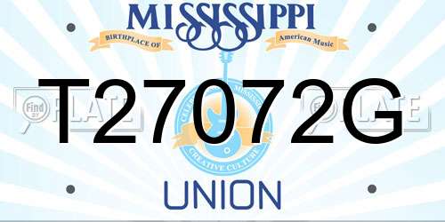 T27072G Mississippi License Plate