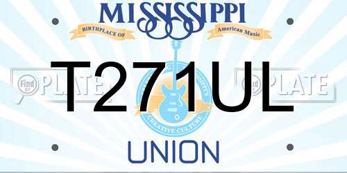 T271UL Mississippi License Plate