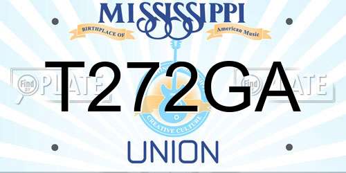 T272GA Mississippi License Plate