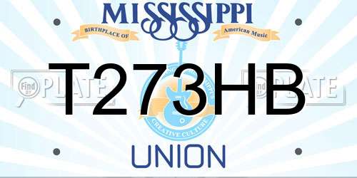 T273HB Mississippi License Plate