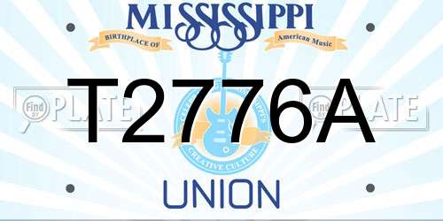 T2776A Mississippi License Plate