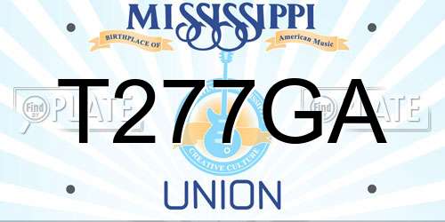 T277GA Mississippi License Plate