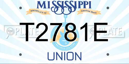 T2781E Mississippi License Plate
