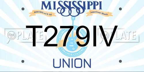 T279IV Mississippi License Plate