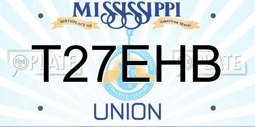 T27EHB Mississippi License Plate
