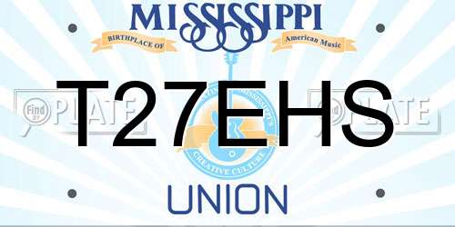 T27EHS Mississippi License Plate