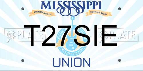 T27SIE Mississippi License Plate